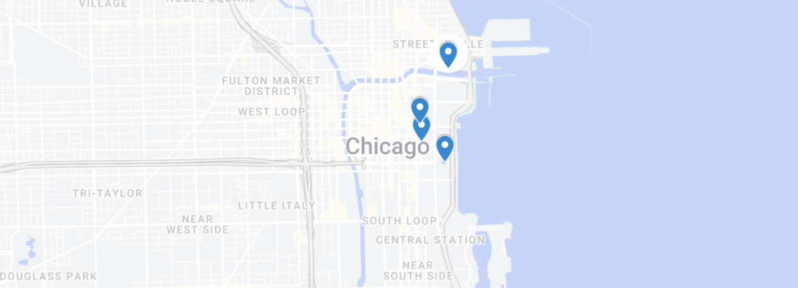 Map of fountains around Chicago, Illinois - 7 Must-See Fountains in Chicago, Illinois - Chicago IL Travel Guide by JazminMarie - Best Chicago Womens Travel Blog